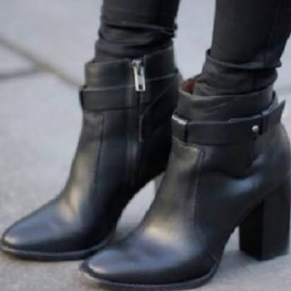 Madewell The Sammie Ankle Booties Black B6106 Size 6.5
